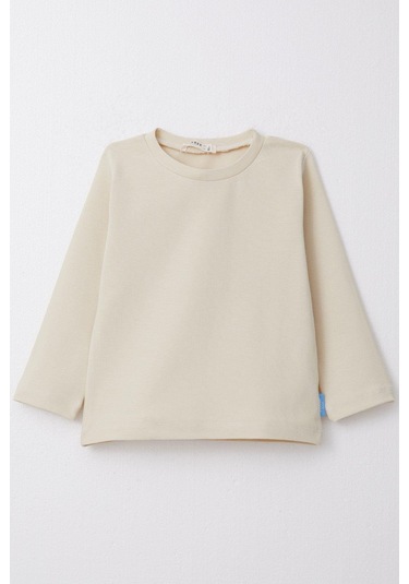 Breeze Erkek Çocuk Uzun Kollu Tişört Basic 1-4 Yaş, Krem-krem Krem