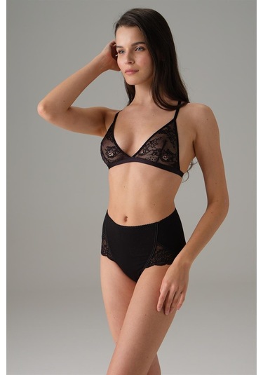 Doreanse Kadın Yüksek Bel Dantel Detaylı Slip 7136-ten Ten Rengi