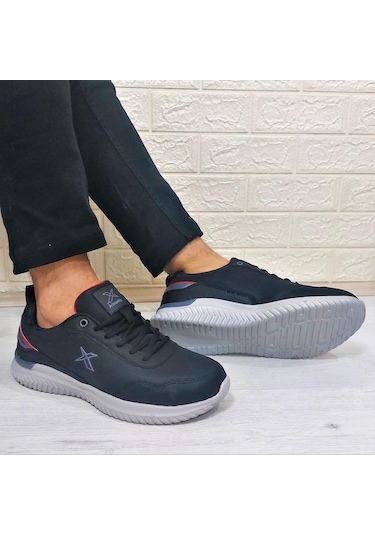 Kinetix Olego Pu Siyah Comfort Atom Taban Rahat Spor Ayakkabı Siyah