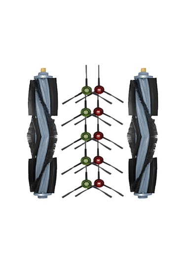 Unimarket Ecovacs Deebot T10 İçin 12 Adet Yıkanabilir Yedek Fırça Seti - Zemin Temizleme 1 Adet 1 Adet Süpürge Yedek Parçaları