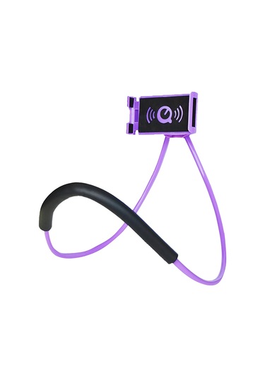 Honmex Mor Esnek Boyunluk Telefon Tutucu - 360 Döner, El Serbestliği Sağlar, Yatak Odası/masaüstü Kullanıma Uygun