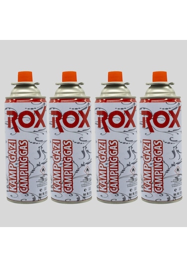 Rox Kamp Gazı Valfli Kartuş 227 G - 4Lü Set Çok Renkli