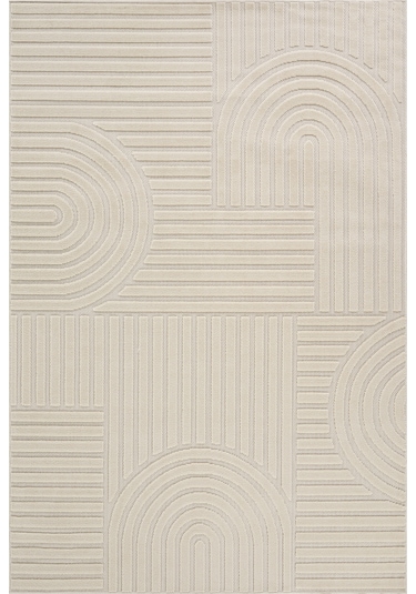 Kaşmir Halı İskandinav Rune White 100x300 Cm Salon Mutfak Halısı Yolluk Beyaz