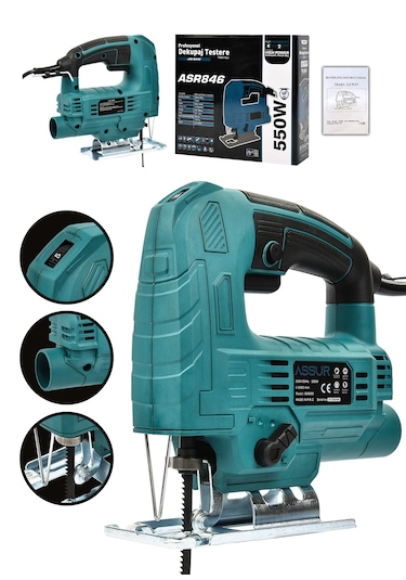 Assur ASR846 550W Elekrikli Dekupaj Testere Mavi
