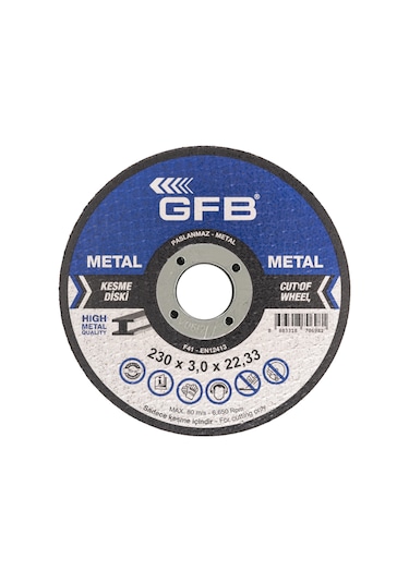 Gfb Metal Kesici Taş 230x3,0x22,23 - 5 Adet - Gfb2357