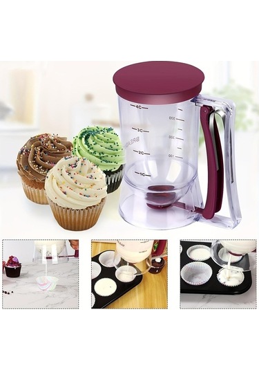 Novahub Hamur Ayırıcı & Dağıtıcı - Elde Uygulama, Karışıklık Yok, Cupcake Ve Kek İçin Diğer