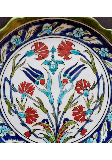 Geleneksel İznik Desenli Çini Tabak