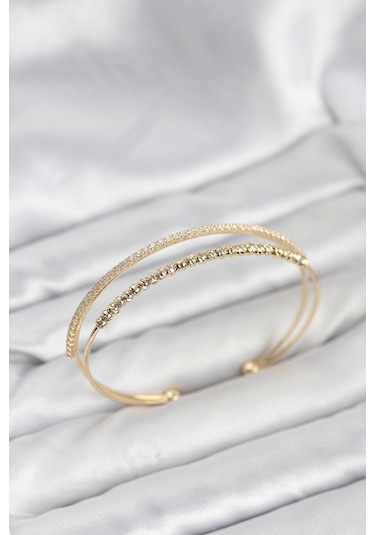 Dorika Model Pirinç Gold Renk Kadın Bileklik Diğer