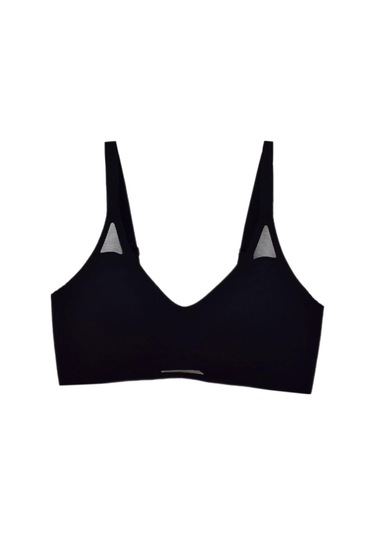Kadın Silikonlu Lazer Kesim Sütyen B Cup Bgl-st04721 siyah