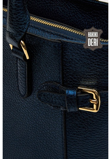 Hakiki Deri Kadın El Çantası Lacivert Smr7922 Lacivert