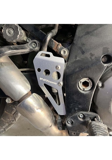 Dinosaurs Suzuki Dl1000 V-strom Modifiye Ayak Fren Pompası Koruma Kapağı Fren Pompası Koruma Aksesuarları İçin Gümüş V-strom Logosu Gosterildigi Gibi