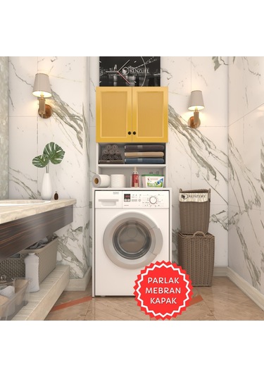 Kenzlife Membran Çamaşır Makinesi Dolabı Hayzum Hrdbyz Çubuk 180 66 55 Mebran Kapak Suntalam Gövde Beyaz