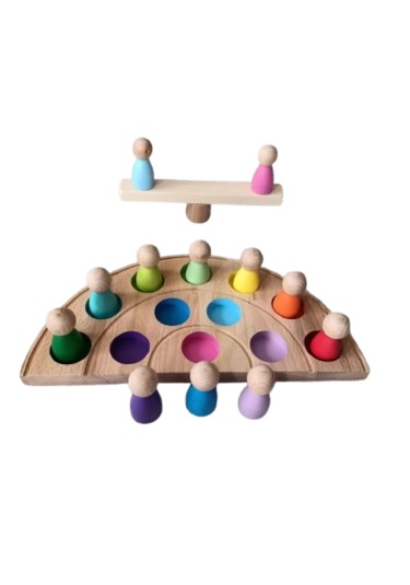 Moccotoys Peg Bebek Ve Gökkuşağı Tabla Eşleştirme 12'lii Insan Fi