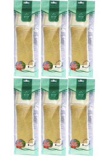 Derma Naturel Palmiye Örme İpli Banyo Kemeri 8 24cm 6 Lı Set