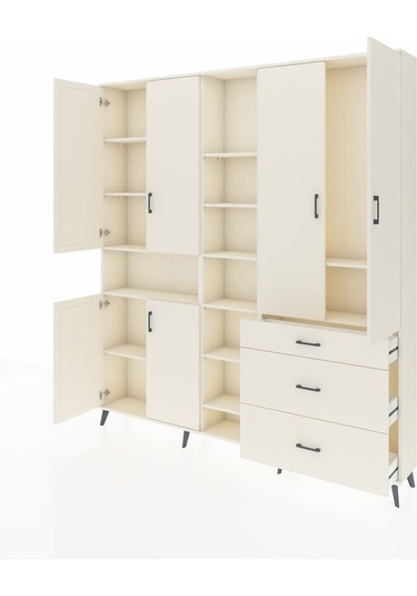 Arges Dolap 13 Raflı 3 Çekmeceli 6 Kapaklı 220x30x243 Aytaşı-aytaşı/aytaşı Aytası/aytası