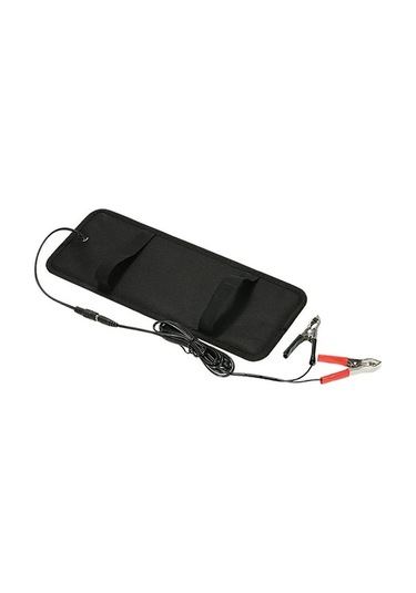 Pazly Monokristal Güneş Paneli Şarj Cihazı 18v 12v Dc Siyah Araç Fişi Timsah Klipsli Kablo Karavan Ve Araçlar İçin