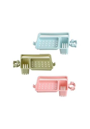 Zmc Bilişim Musluğa Takılan Sünger Havlu Askılı Sabun Hazneli Mutfak Banyo Lavabo Düzenleyici Organizer Çok Renkli