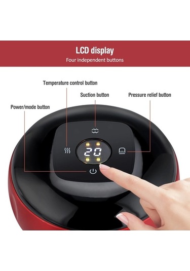 Novahub 3 Bardaklı 12 Vites Uzaktan Kumandalı Çukurluk Terapi Masaj Seti Kırmızı Kırmızı Kırmızı