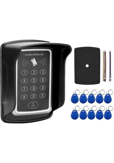 Rfid Şifreli Kapı Kilidi + Su Geçilmez Koruyucu Kılıf + 10 Tag