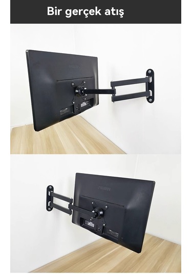 Jian Fan Tv Montaj Lcd Evrensel "duvar" Ofis Braketi 360 Derece Geri Teleskopik Evrensel Duvar"