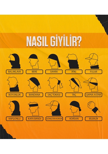 Musclecloth Çok Amaçlı Boyunluk Cnr Turuncu