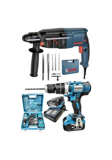 Bulldozer 3200 W 36V 5ah Darbeli Çift Akülü Şarjlı Vidalama