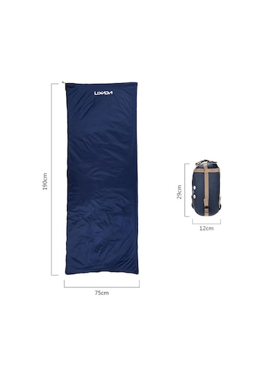 Lixada 190 75cm Kamp Seyahat Açık Zarflı Uyku Tulumu Koyu Mavi