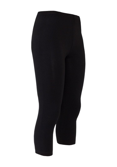 Kadın Modal Elastan Kapri Tayt 2'li Paket Siyah 11