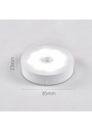 Beyaz 1 Adet Hareket Sensörü Gece Lambası Mutfak Yatak Odası Merdiven Koridor Dolap Dolap Gece Lambası Beyaz