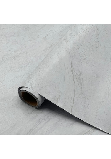 Brano Yapışkanlı Kaplama Folyosu Açık Gri Mermer 75 Cm x 3 Metre