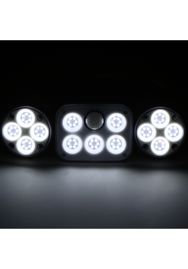 Reedark Güneş Enerjili 3 Kafa Duvar Lambası - 78 Led, 3 Çalışma Modu, Ip65 Su Geçirmez, 3-5m Ir Algılama Diğer