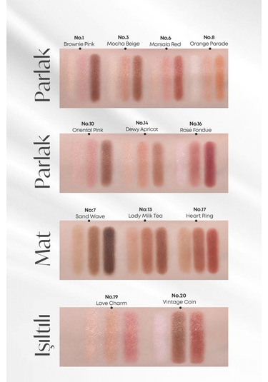 Yumuşak Dokulu, Dökülme Yapmayan 3 Renkli Göz Farı Triple Shadow No.6 Marsala Red 6