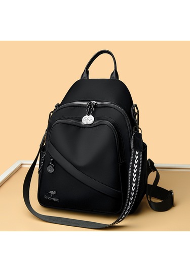 Skycity Şık Sırt Çantası: Tek Omuz, Çift Omuz, Elde Taşınabilir, Siyah, Yüksek Kalite Kumaş, 0.6kg Siyah