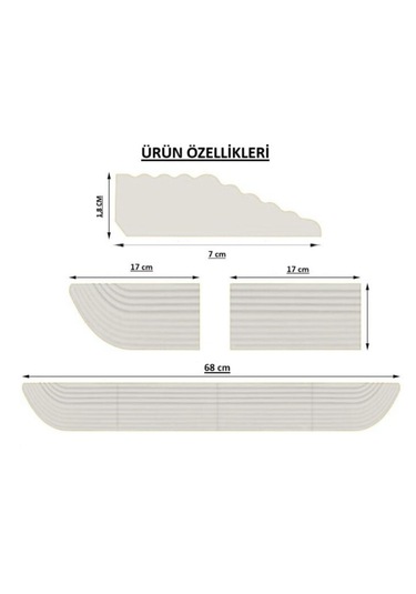3yk.3d 1.8-2.8 cm Kapı Eşiği Rampası Beyaz Tüm Robot Süpürge ve Tekerlekli Sandalyeler için