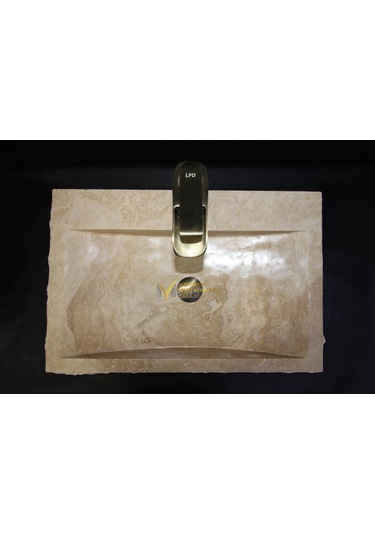 Traverten Batarya Çıkışlı Içi Yay Lavabo