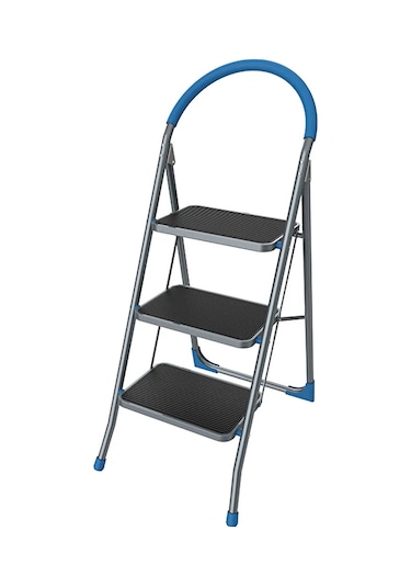 Mac Allıster 3 Basamaklı Geniş Çelik Merdiven 150kg Taşıma Kapasiteli