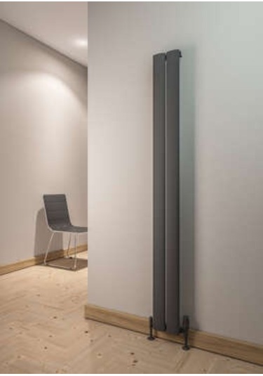 Warma Serez Dikey Alüminyum Radyatör 185x1800 Pütürlü Antrasit 7946