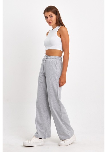 Siyah-lacivert-antrasit-gri Mevsimlik Salaş Geniş Rahat Paça Yandan Cepli Kadın 4'lü Eşofman Altı Cmreb67-4 001