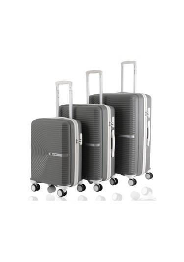 Mçs Üçlü Polipropilen Valiz Seti V374 S21yy1000006-set 89156 Gri/beyaz