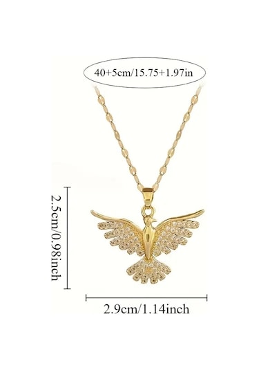 İtaly 18k Altın Kaplama Anka Gold Renk Kolye Çok Renkli