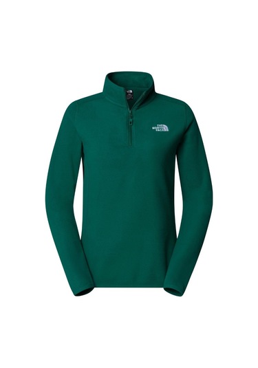 The North Face Kadın 100 Glacier 1/4 Zip Polar Yeşil 001