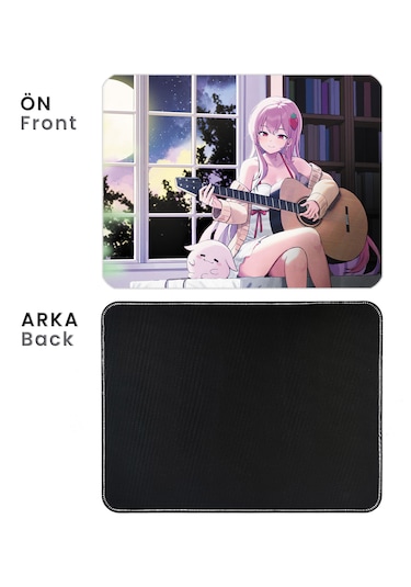 İlyuka 40x30cm Gaming Oyuncu Mousepad Anime Guitar Girl Mp254030