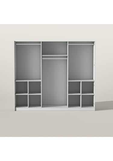 Sahra Yatak Odası Takımı 6 Kapılı Gardırop 100% Mdf Bazalı