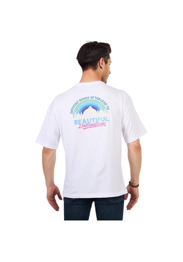 Ghassy Co. Erkek Oversize Sırt Ve Göğüs Baskılı Outdoor Tshirt Be (549329836)