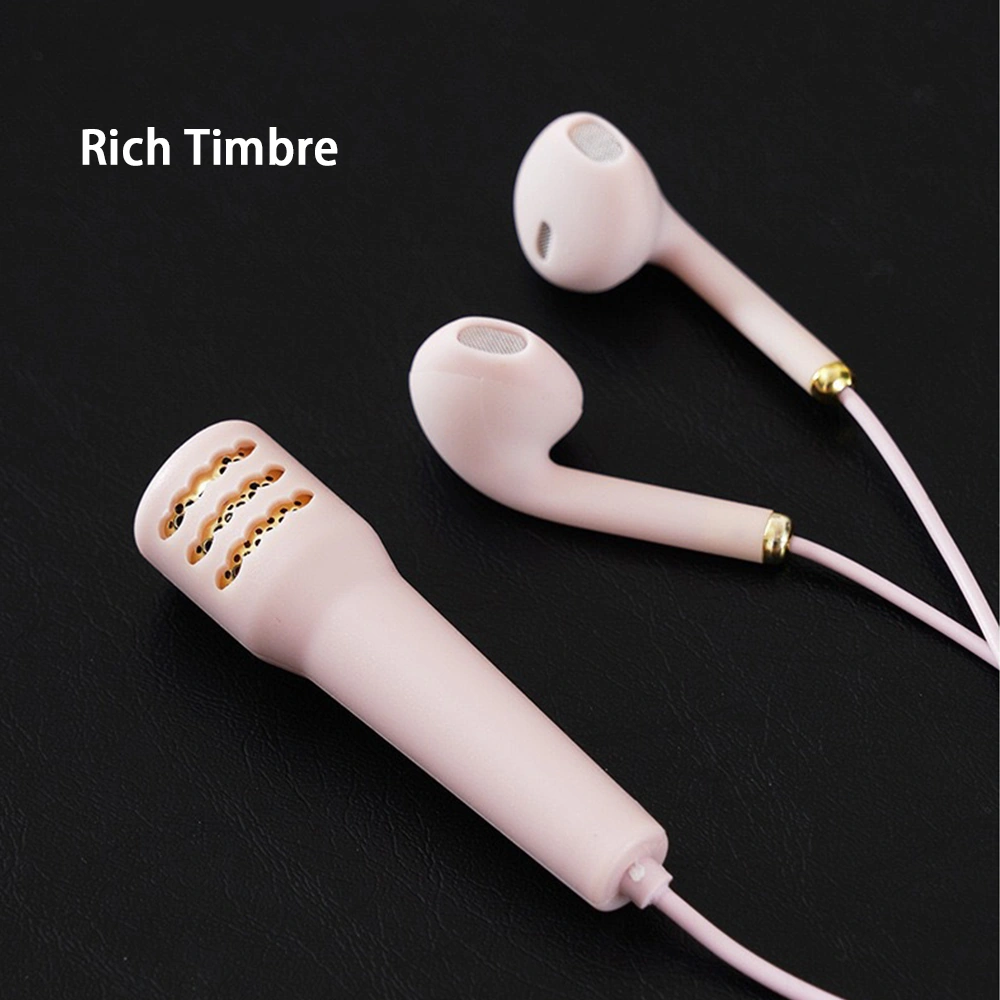 Moveevo Müzik Enthüslastları İçin Profesyonel Ktv Mikrofonlu Kulaklık - Mega Bas Ve Yönlü Ses Emme Özelliği, 3.5mm Plug & Play, 1.2m Kablolu Beyaz Diğer