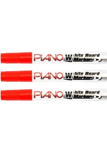 Piano Board Marker 202 Kırmızı Tahta Kalemi 3 Adet
