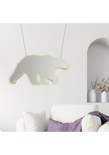 Suntek İskandinav Akrilik Dekoratif Duvar Vintage Oymalı Ayı Çok Renkli