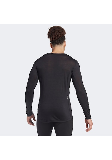 Adidas Xperior Merino 150 Midlayer Erkek Siyah Uzun Kollu Antrenman İçliği Hz8559