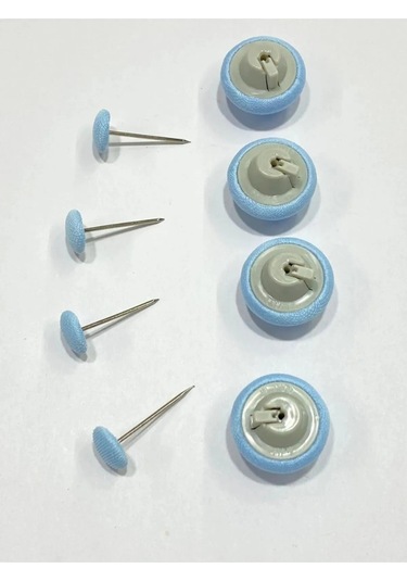 Yorgan Kılıfı Ve Çarşaf Tutucu Sabitleyici Yastık Nevresim Sabitleyici İğne/ 4 Lü Set - Mavi