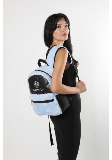 Monte Lui Mnt3637 Peluş Sırt Çantası Mavi Çok Renkli